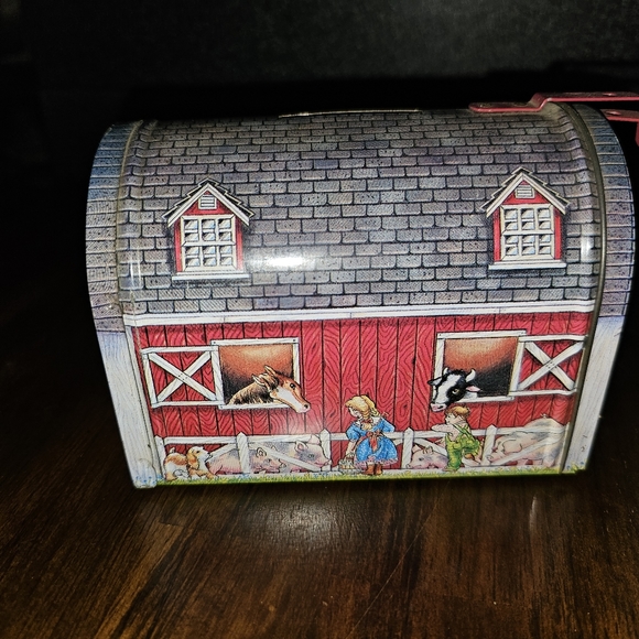 Vintage Tin Barn Bank Collection Bank 1970's - Picture 10 of 11
